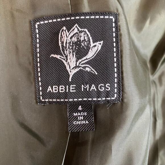 SUPER CUTE! Abbie Mags 4 Orange Maroon Plaid Wool Blend Short Jacket - Picture 8 of 9